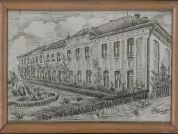 Péter András Gimnázium (Szeghalom, 1942) rajza, amely Parais Lajos alkotása